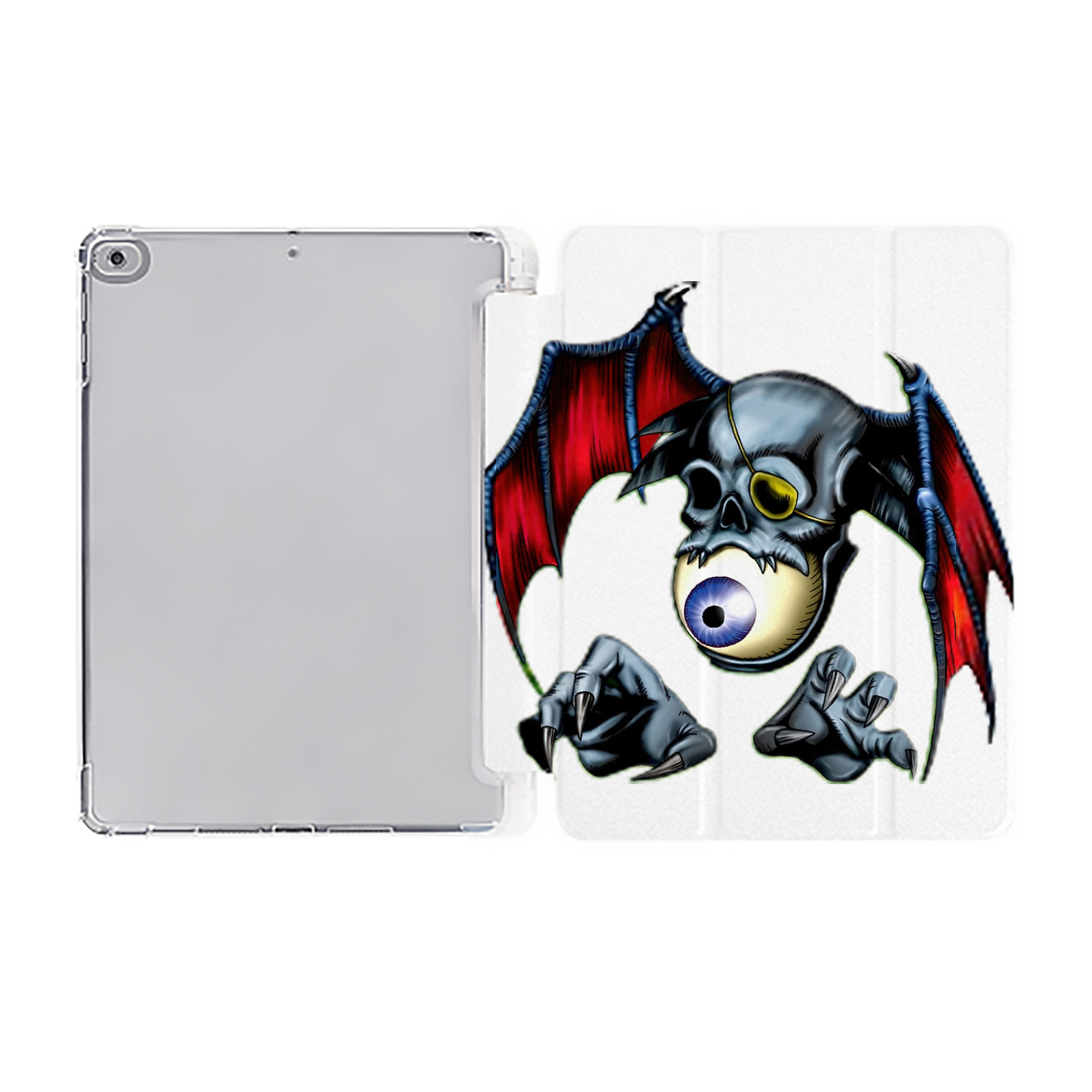 （画像用） 遊☆戯☆王 Yu-Gi-Oh! IPad ケース ペン収納付き 三つ折りスタンド PUレザー×シリコン 対応機種9.5/10.5/10.9インチ